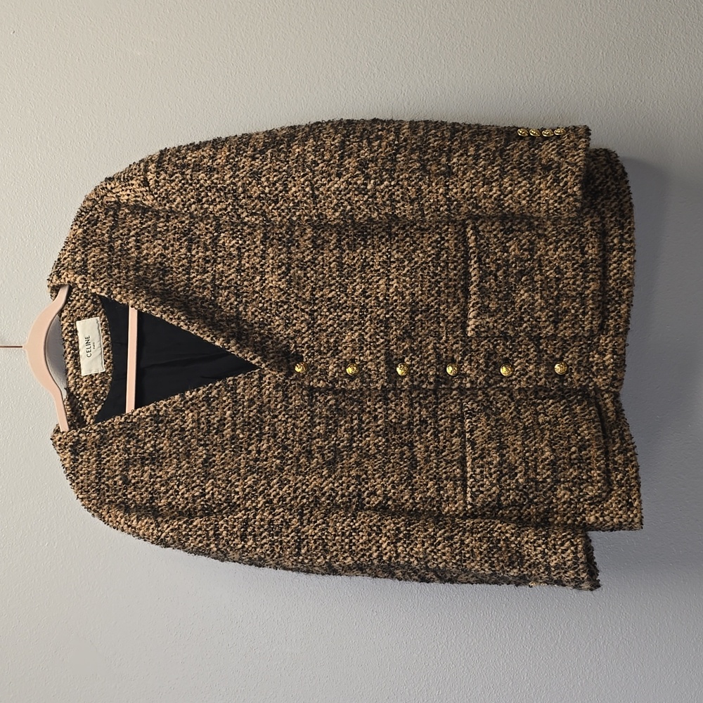 Celine Relaxed Tweed Blazer 38/M